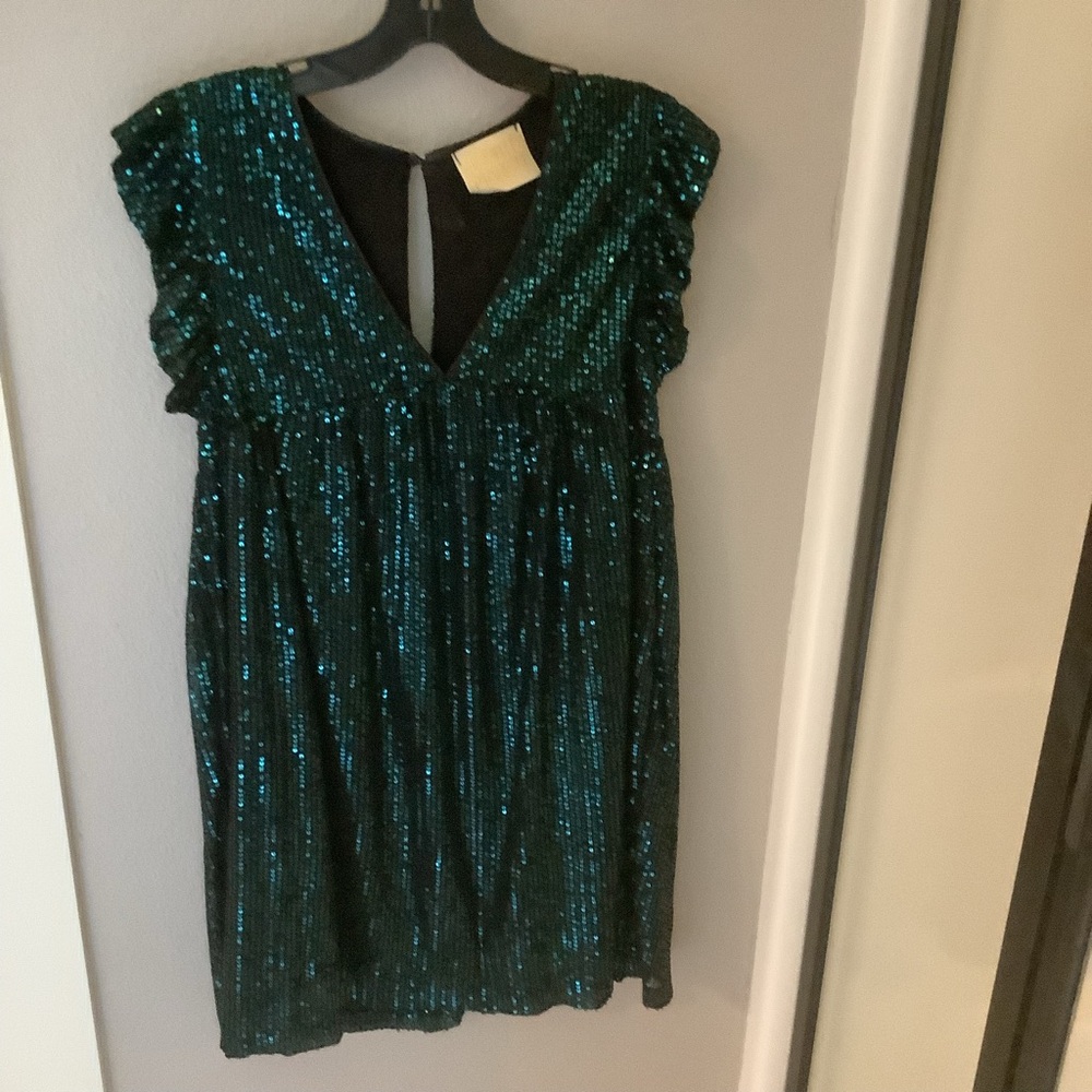 Judith March Emerald Green Sequin Dress